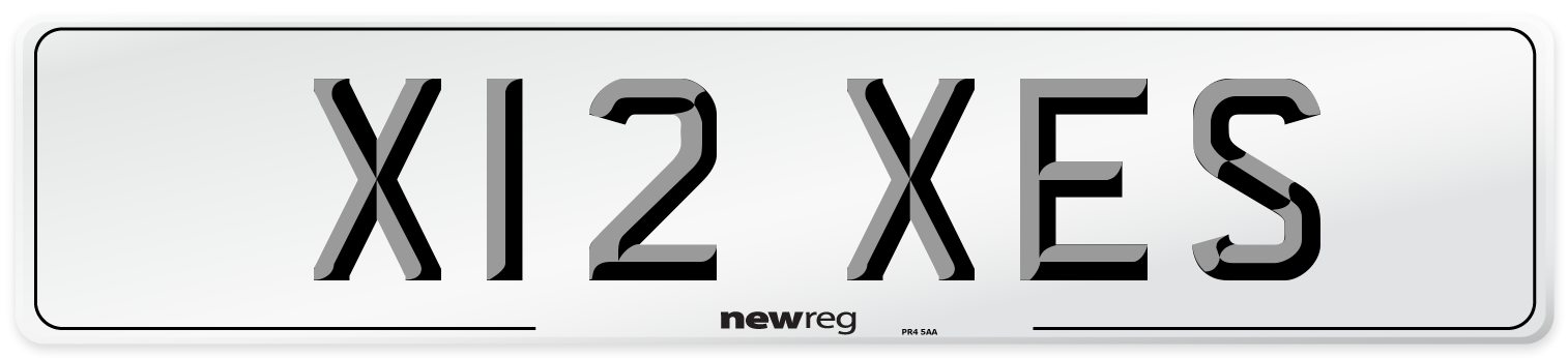 X12 XES Number Plate from New Reg